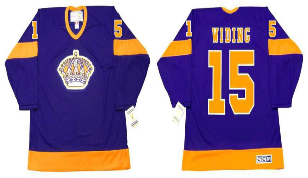 2019 Men Los Angeles Kings #15 Widing Purple CCM NHL jerseys